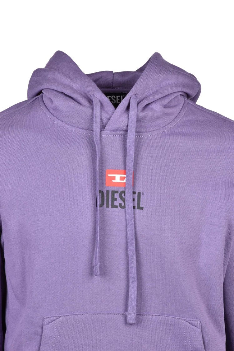 Diesel Purple Hooded Cotton Hoodie