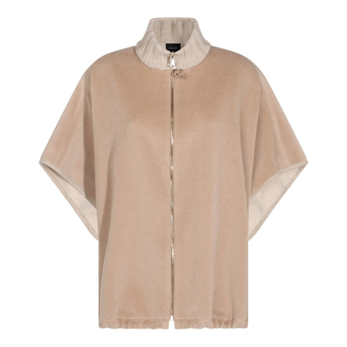 Fabiana Filippi Ribbed Knit Collar Cape Casual Jacket