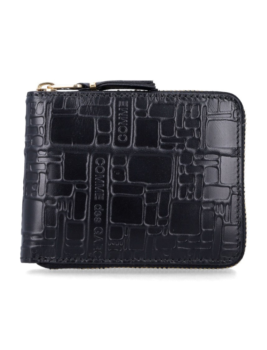 Comme Des Garçons Embossed Leather Zip-Around Wallet