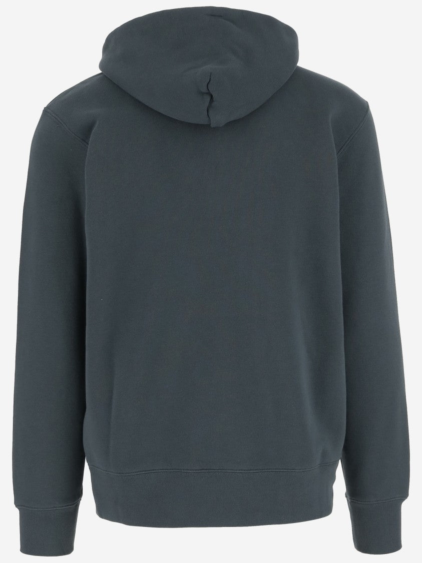 Autry Hooded Cotton Sweatshirt With Logo Accents