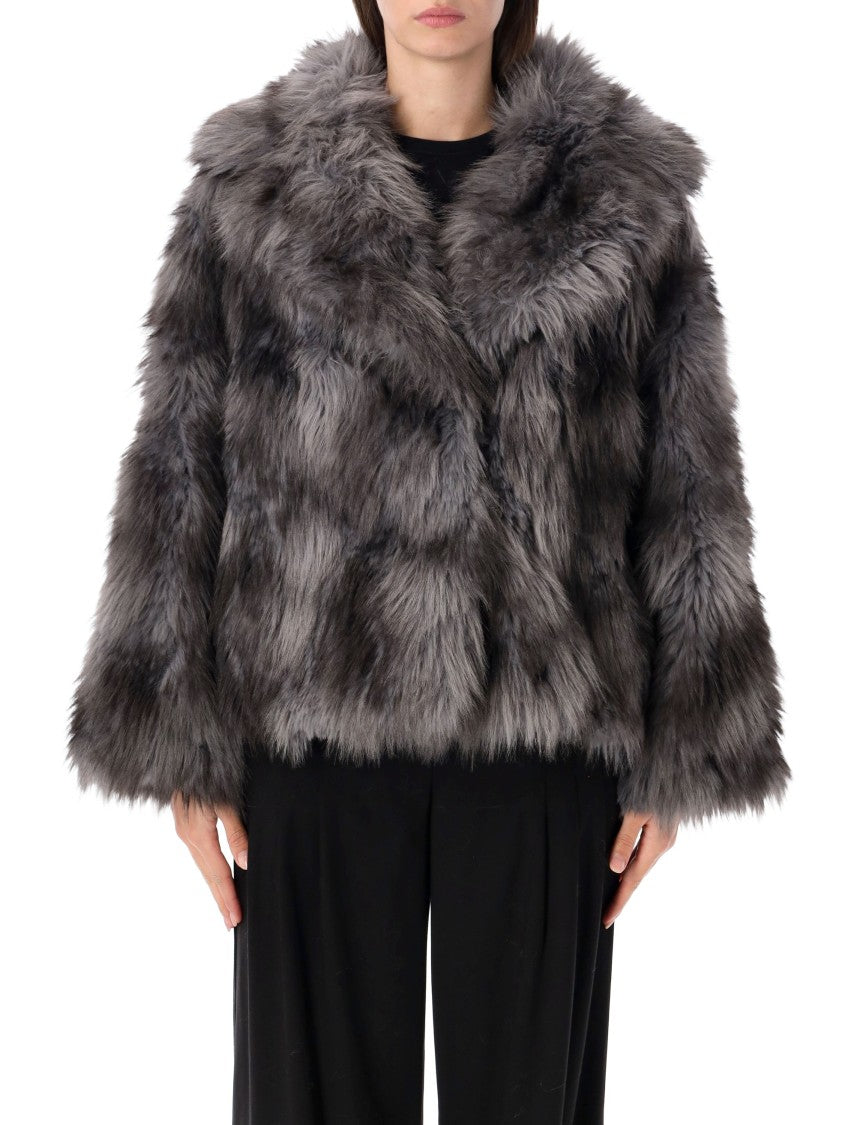 Sword Jacket Eco Martora Plush Wide-Collar Faux Fur Jacket
