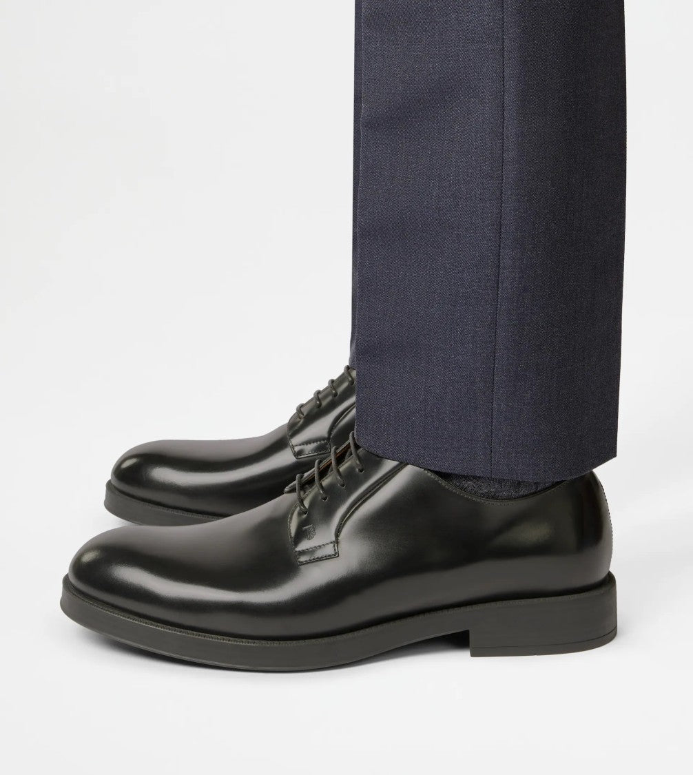 Tod's Black Derby Formale Gomma 75L Shoes