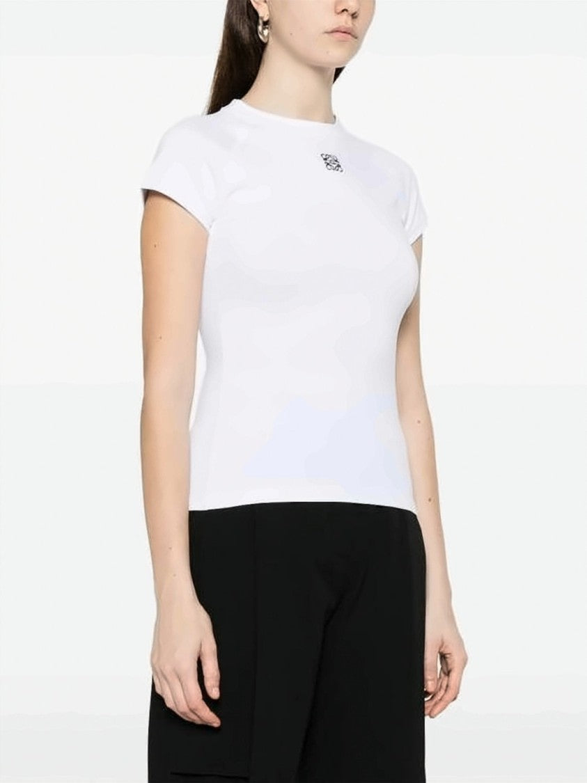 Loewe Fitted Short-Sleeve Top With Minimalist Emblem