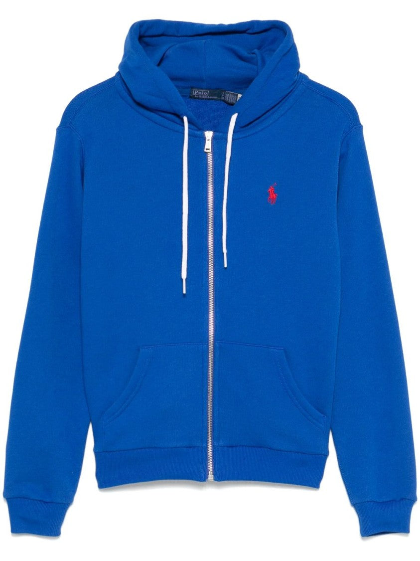 Polo Ralph Lauren Royal Blue Sweatshirt With Front Zip