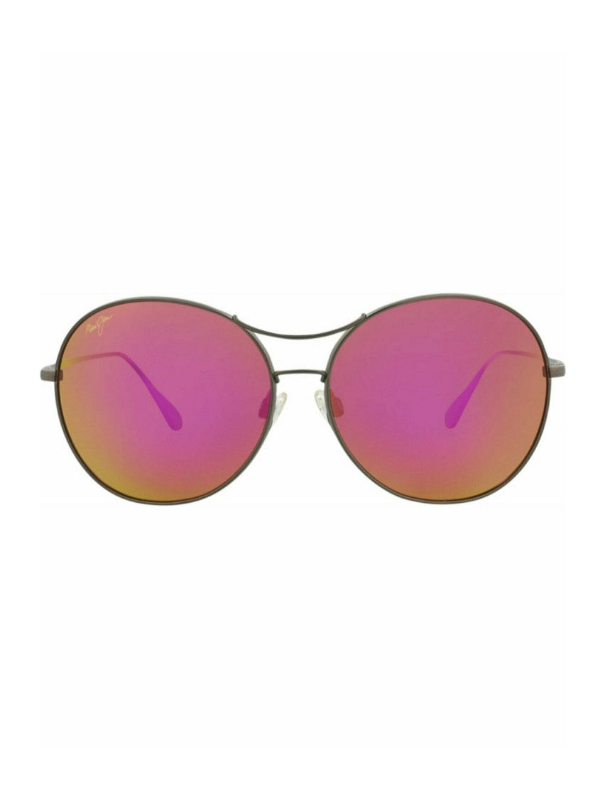 Maui Jim Round-Frame Titanium Sunglasses