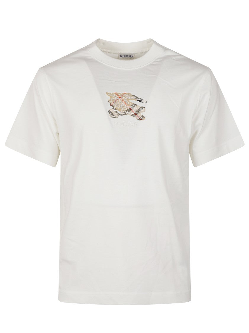 Burberry Short-Sleeve T-Shirt With Knight Embroidery