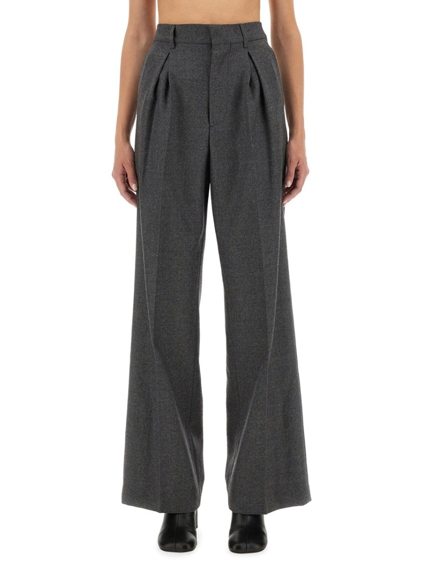 Mm6 By Maison Margiela Wide-Leg Tailored Pants In Soft Virgin Wool