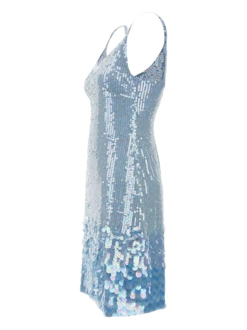 P.A.R.O.S.H. Iridescent Sequin-Embellished Mini Dress