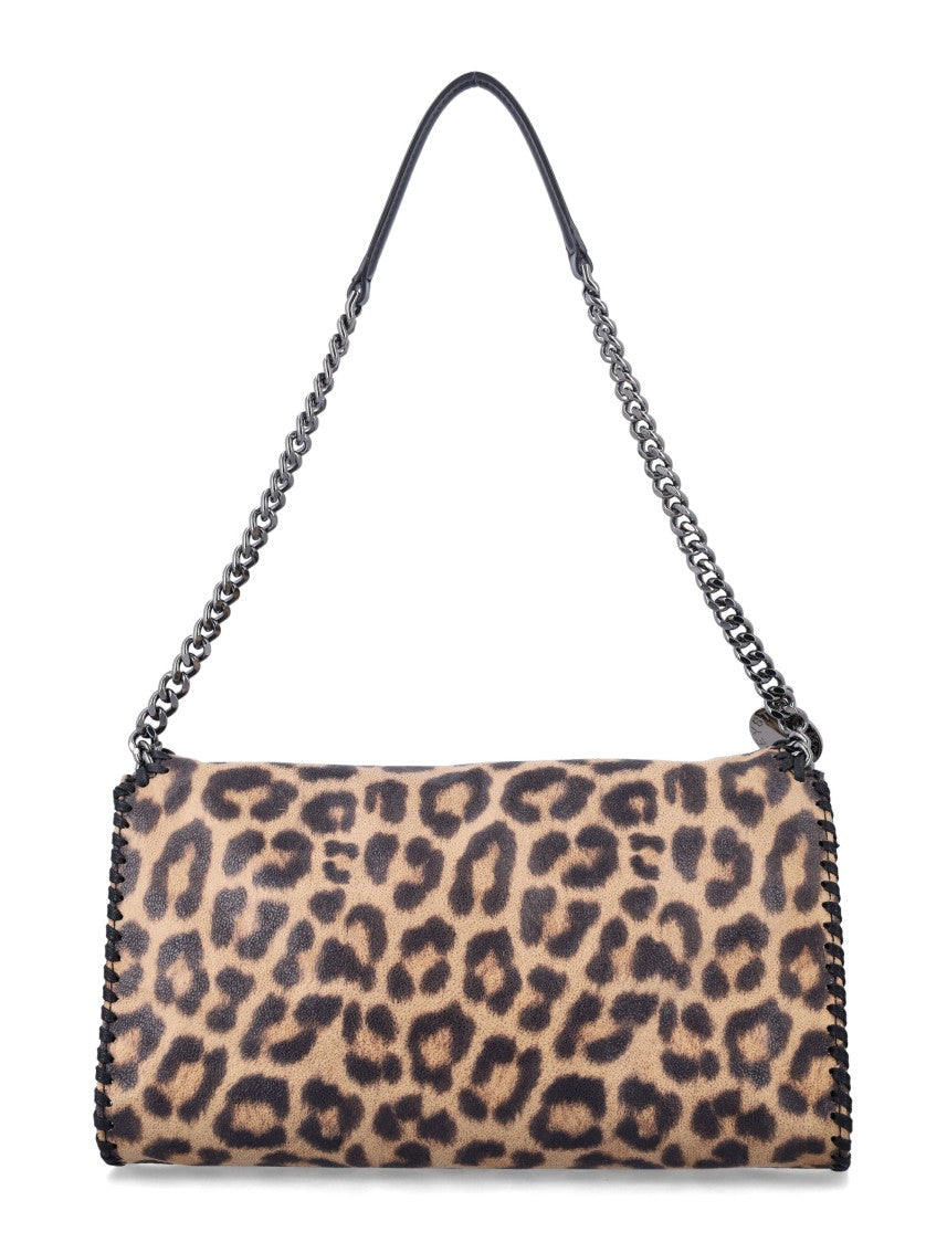 Stella Mccartney Rectangular Leopard Print Flap Bag With Chain Trim
