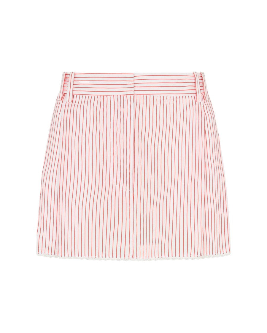 Serena Bute Striped Serena Mini Skirt - Red/White