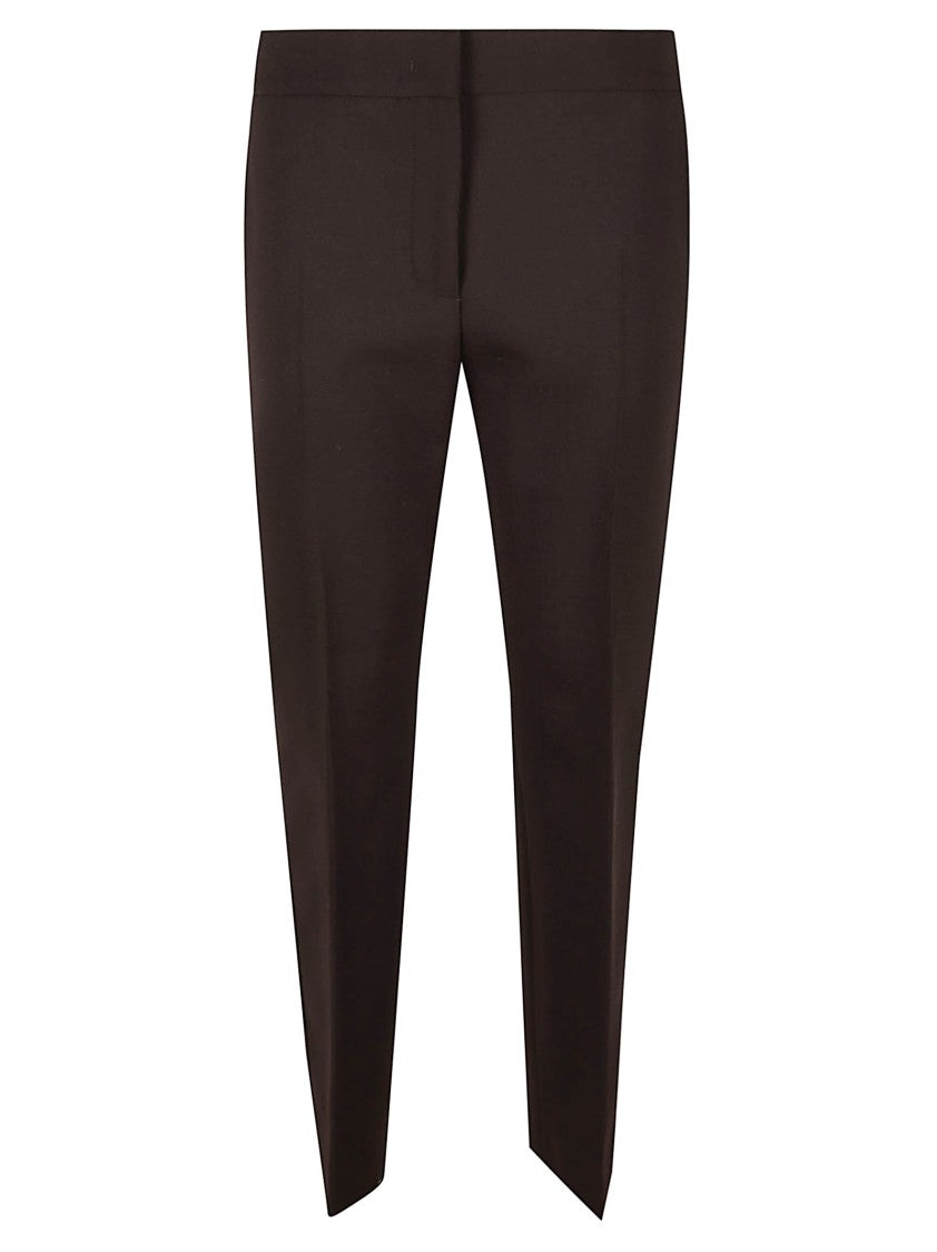 Max Mara Slim Tapered Tailored Pants With Leather Belt Detail