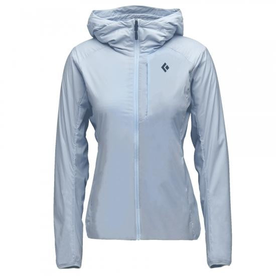 Black Diamond Fitted Blue Active Jacket With Hood And Zipper Closure