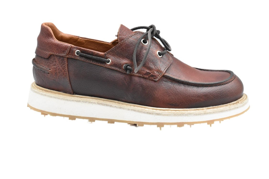 Ernesto Dolani Brown Moccasin Shoes With Contrasting Sole
