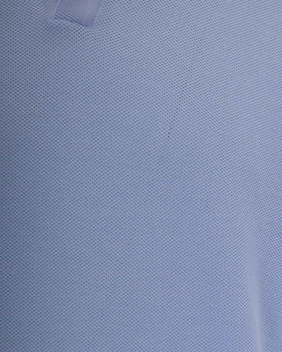 Boss Short-Sleeved Light Pastel Blue Polo With Classic Collar
