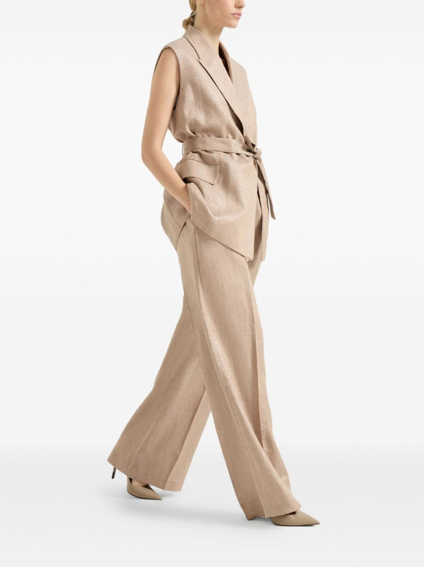 Brunello Cucinelli Wide-Leg Trousers With Subtle Pleats