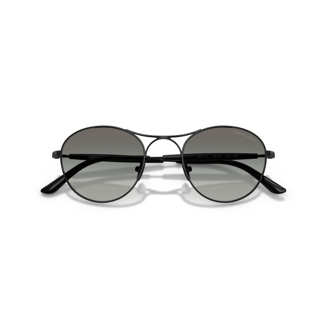 Giorgio Armani 0Ar6177 Round Gradient Lens Sunglasses With Double Bridge Design