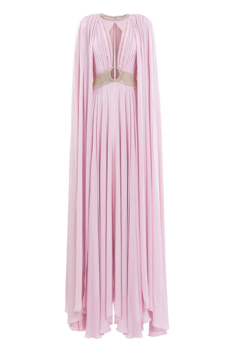 Saiid Kobeisy Crystal Embellished Draped Dress