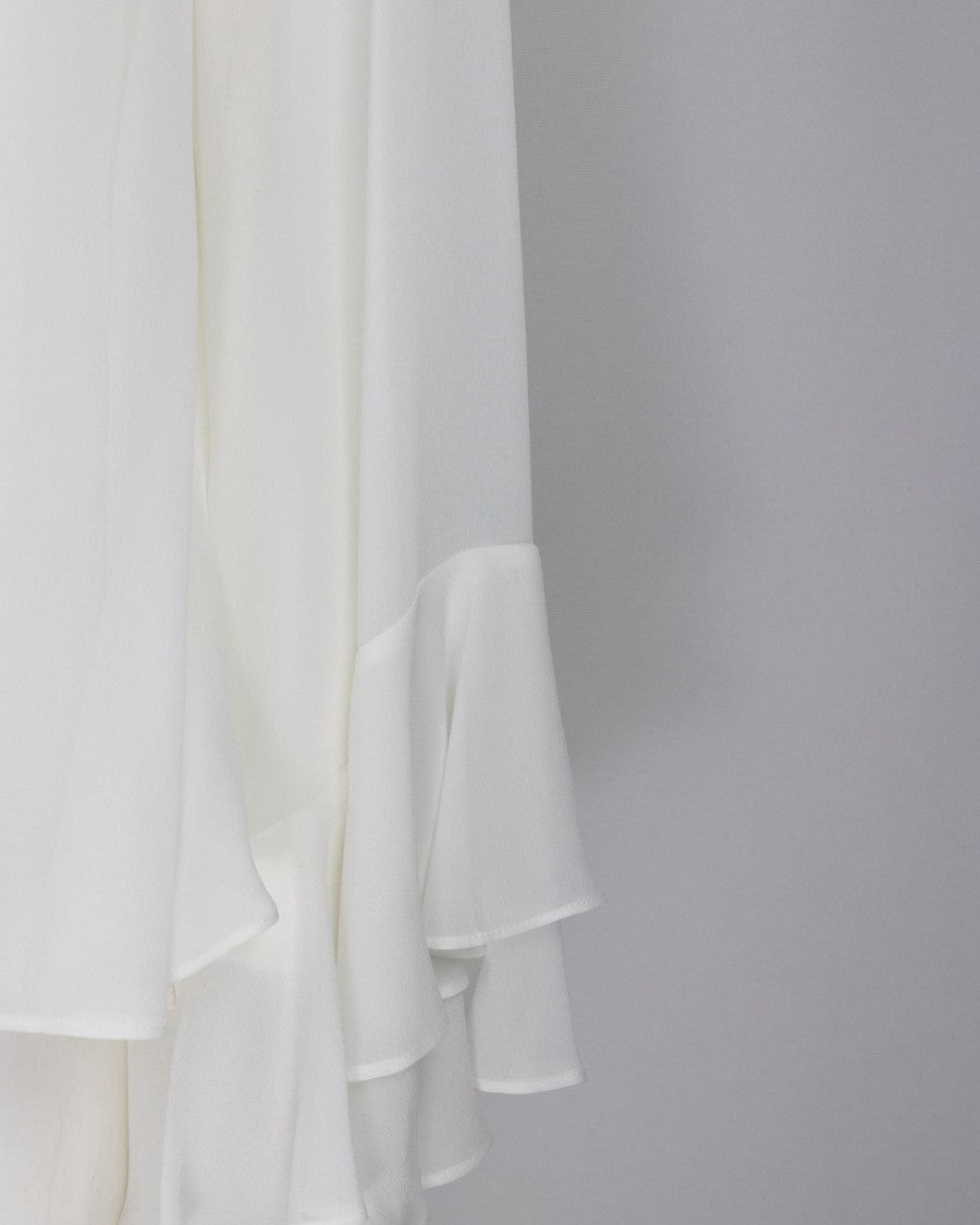 Max Mara White Silk Georgette Blouse