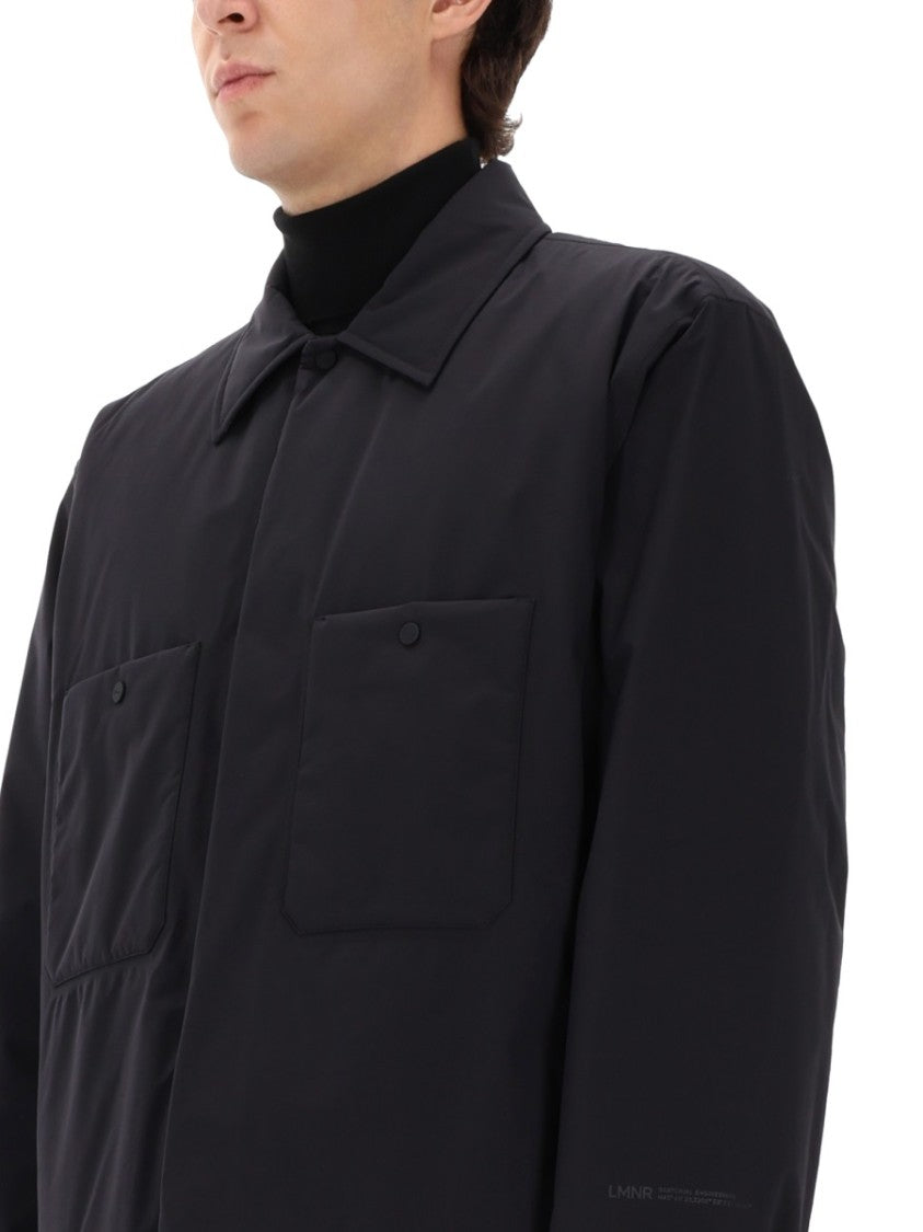 Laminar Boxy Minimalist Black Jacket With Classic Collar