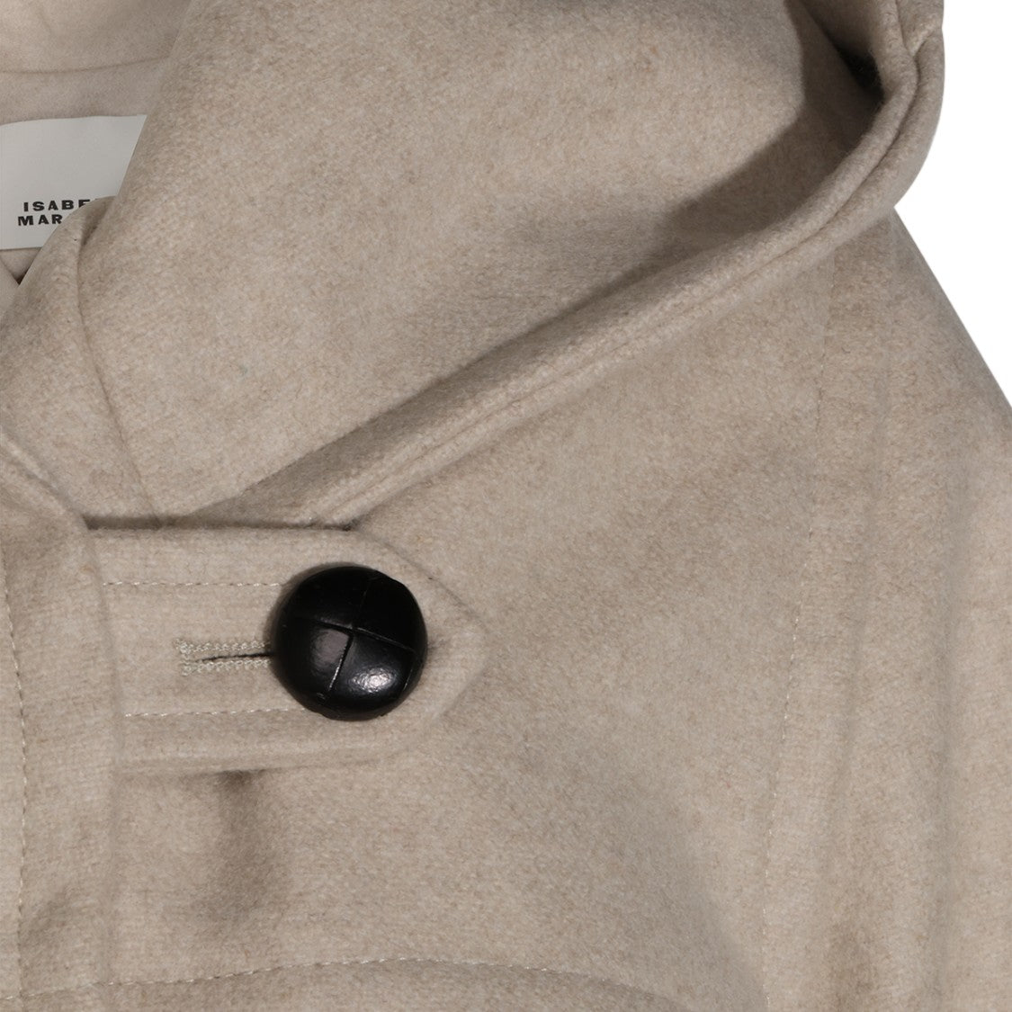 Isabel Marant Étoile Boxy Beige Jacket With Hood And Toggle Fastenings