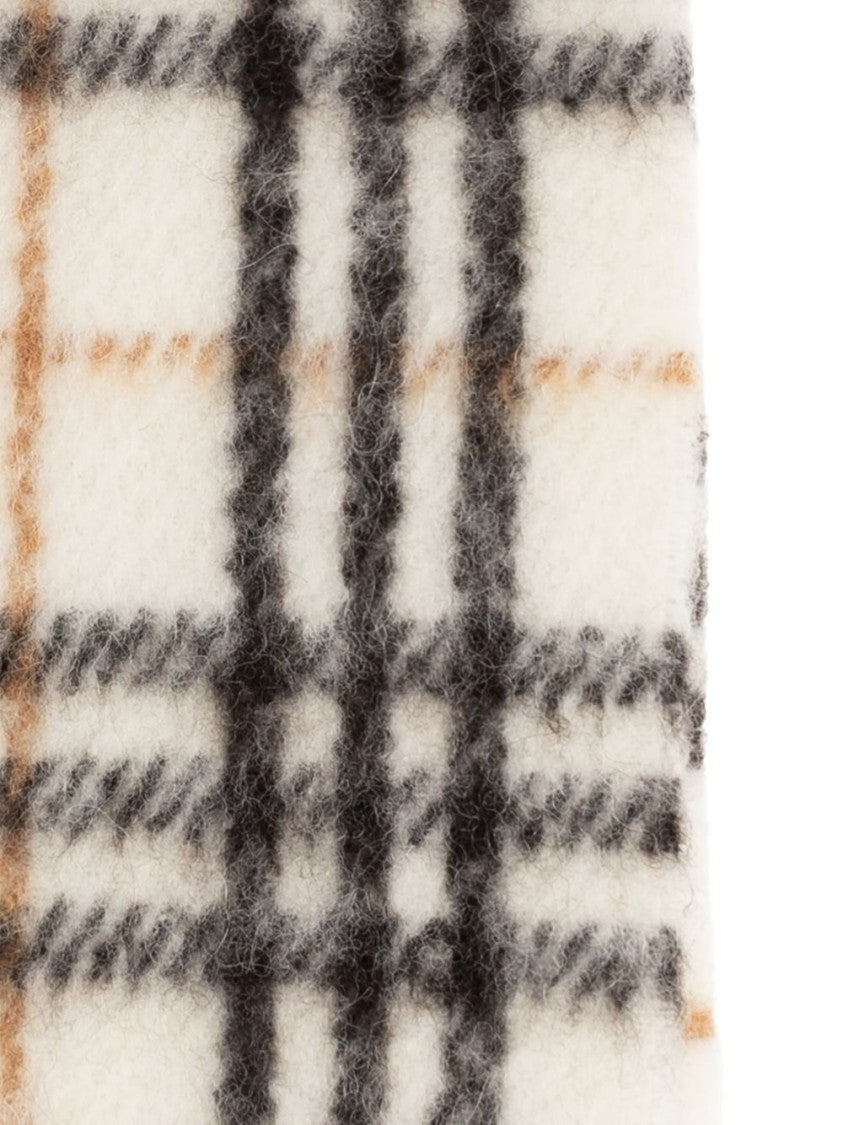 Burberry Multicolor Checked Fringed-Edge Scarf