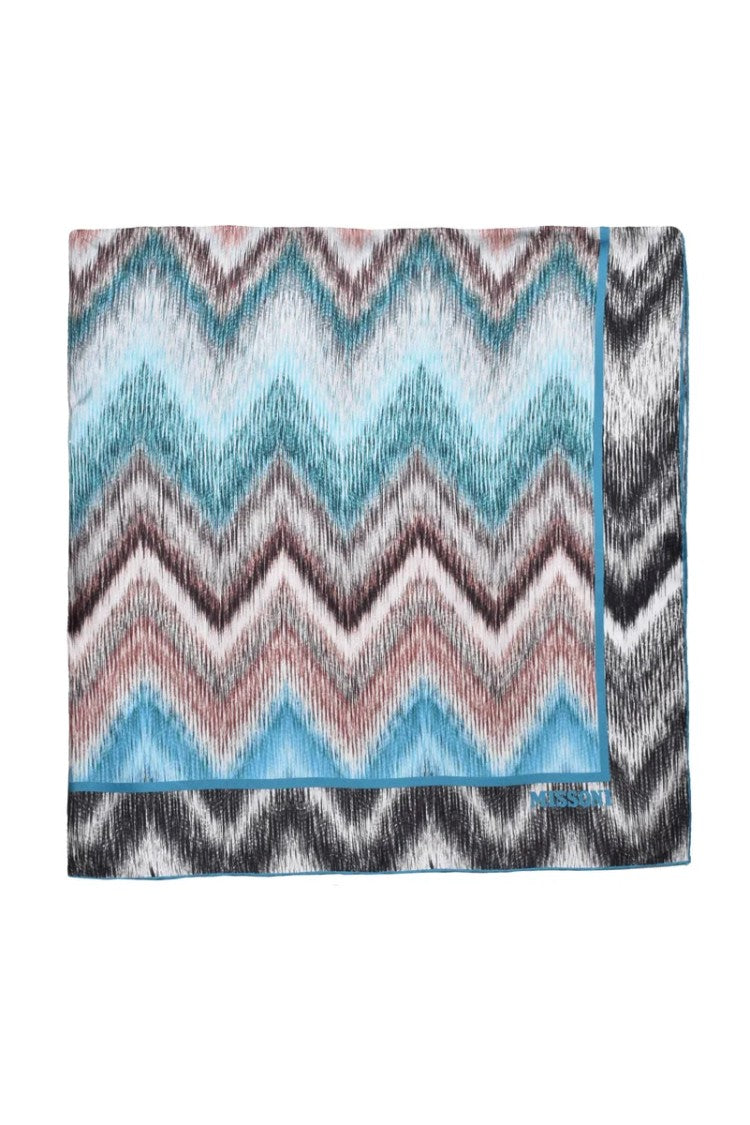 Missoni Light Blue Silk Scarf