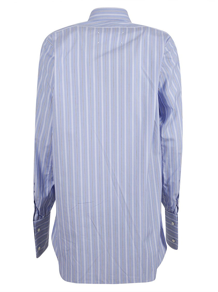 Maison Margiela Striped Cotton Poplin Button-Down Shirt