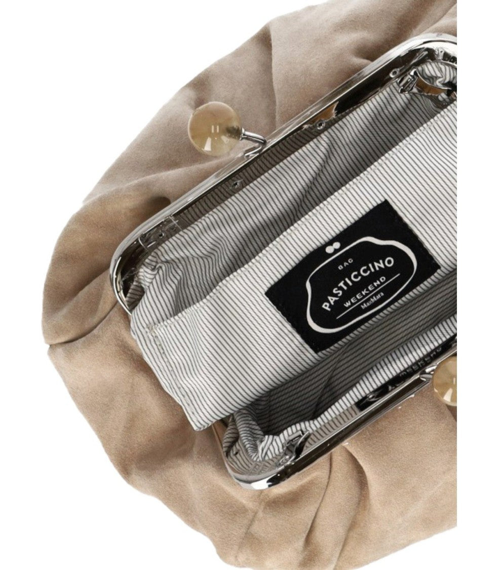 Max Mara Pasticcino Valois Small Beige Clutch