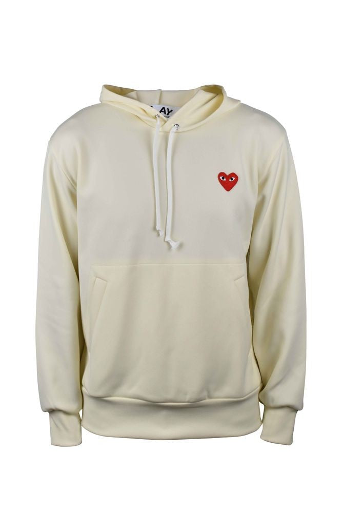 Comme Des Garçons Pastel Yellow Polyester Sweatshirt With Drawstring Hood