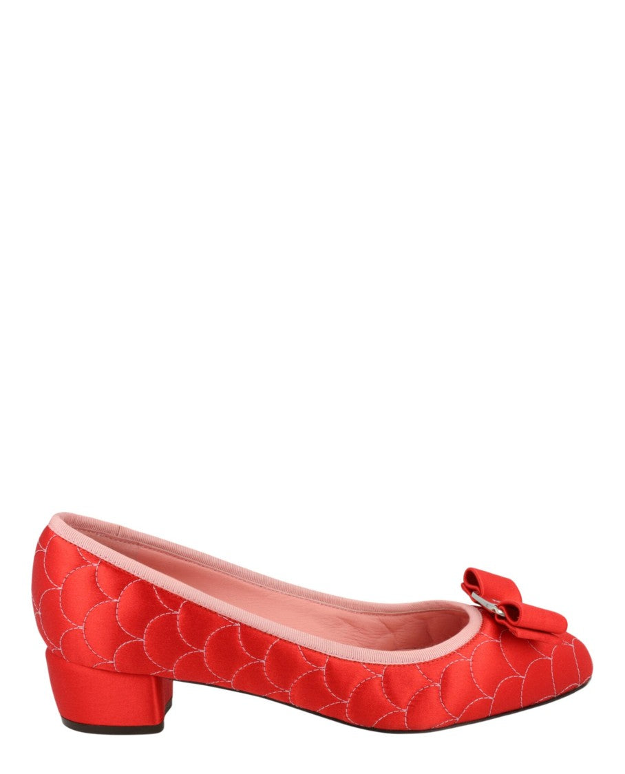 Ferragamo Vara Bow Satin Pumps