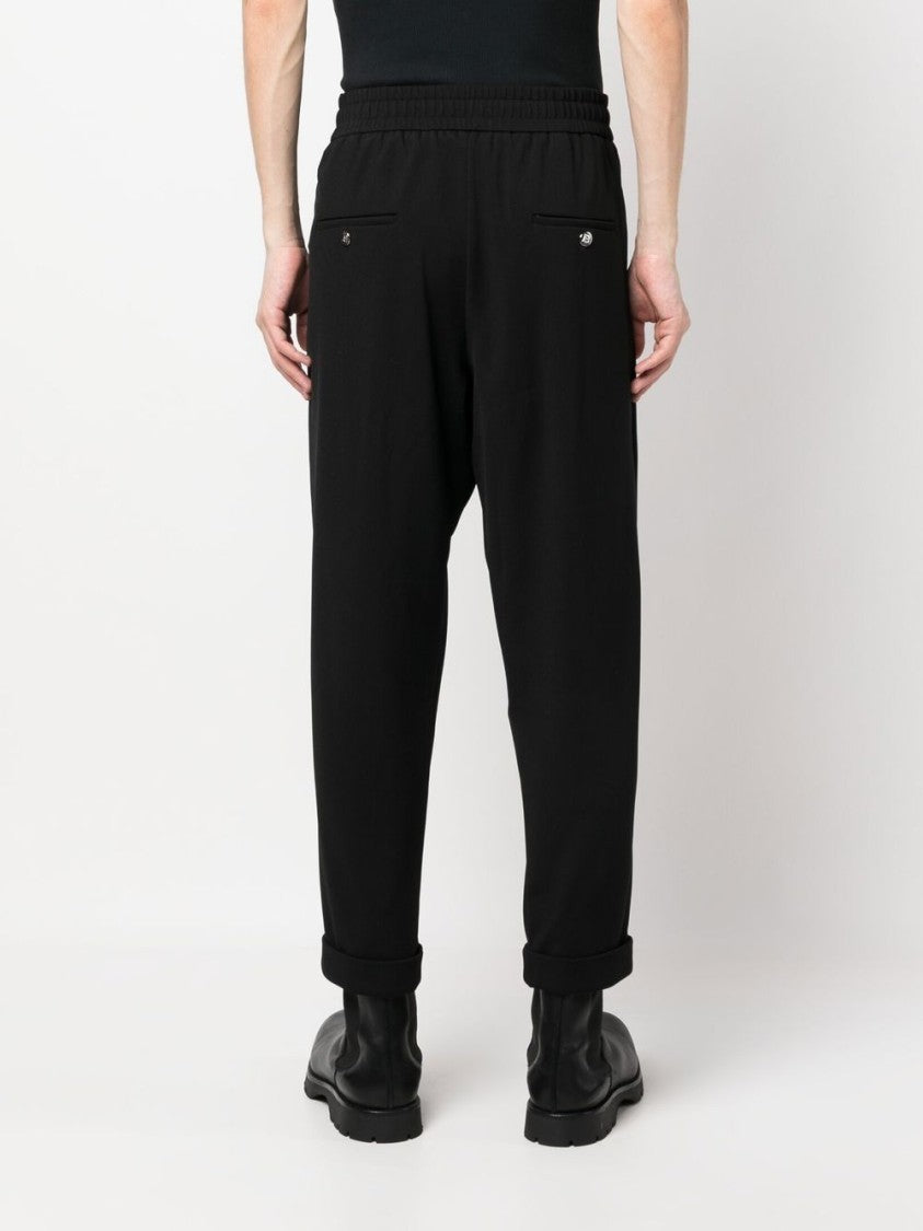 Balmain Drop-Crotch Cropped Trousers