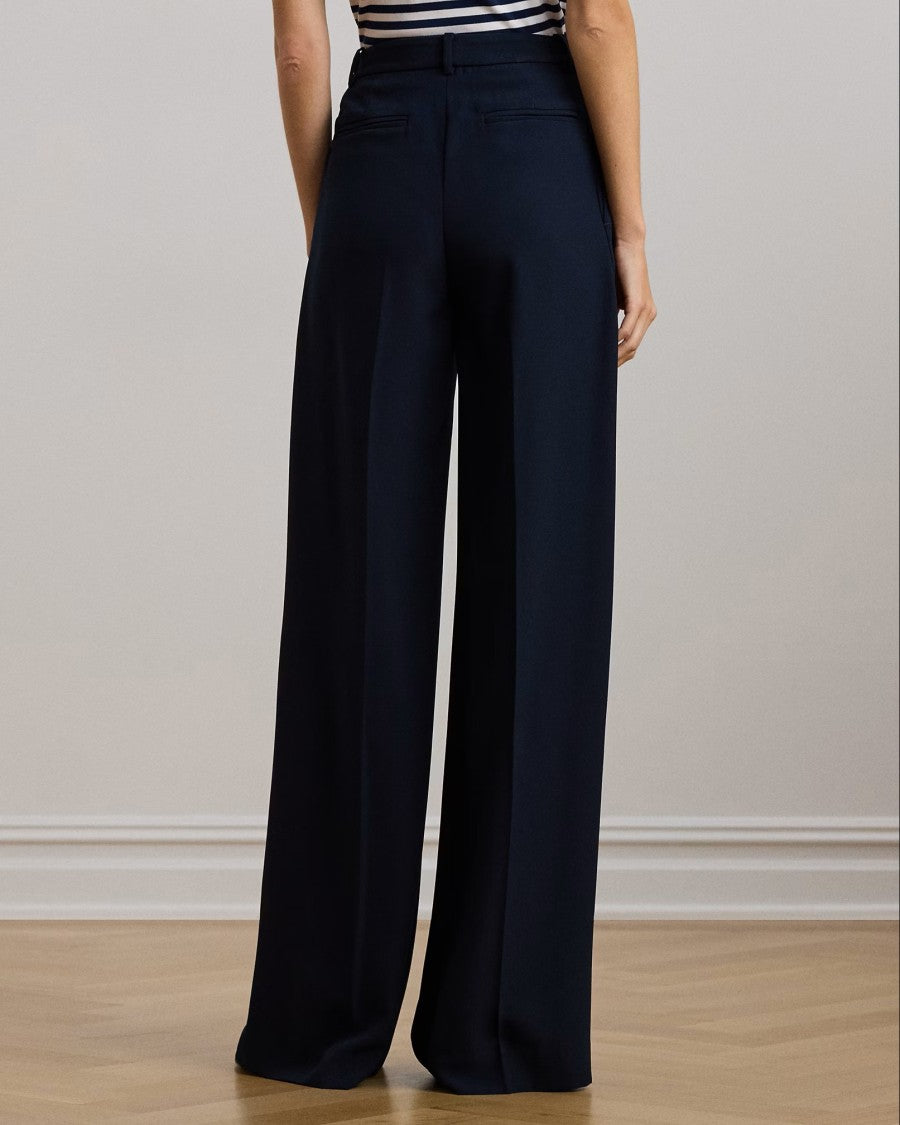 Lauren Ralph Lauren Navy Blue Kirahn Pleated Trousers