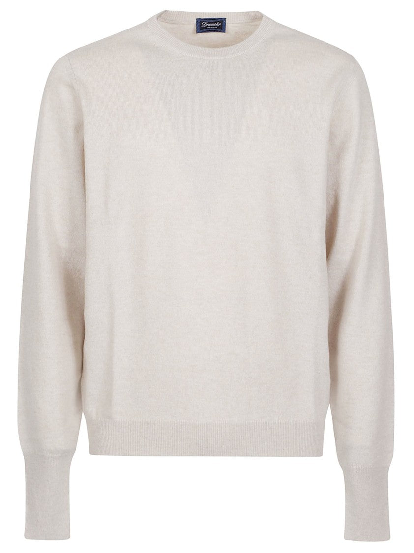 Drumohr Cashmere Finely Knit Round Neck Sweater