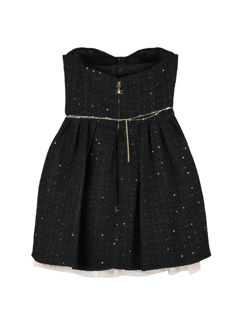 Elisabetta Franchi Black Cotton Acrylic Polyester Viscose Polyamide Women Dress