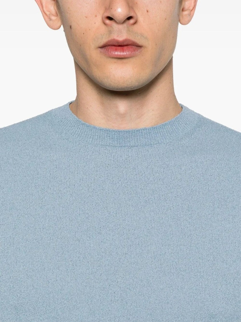 Drumohr Textured Long Sleeve Crew-Neck Sweater