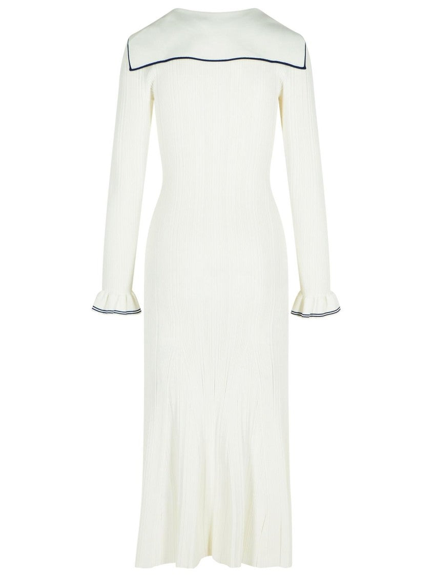 Self-Portrait White Viscose Blend Dress