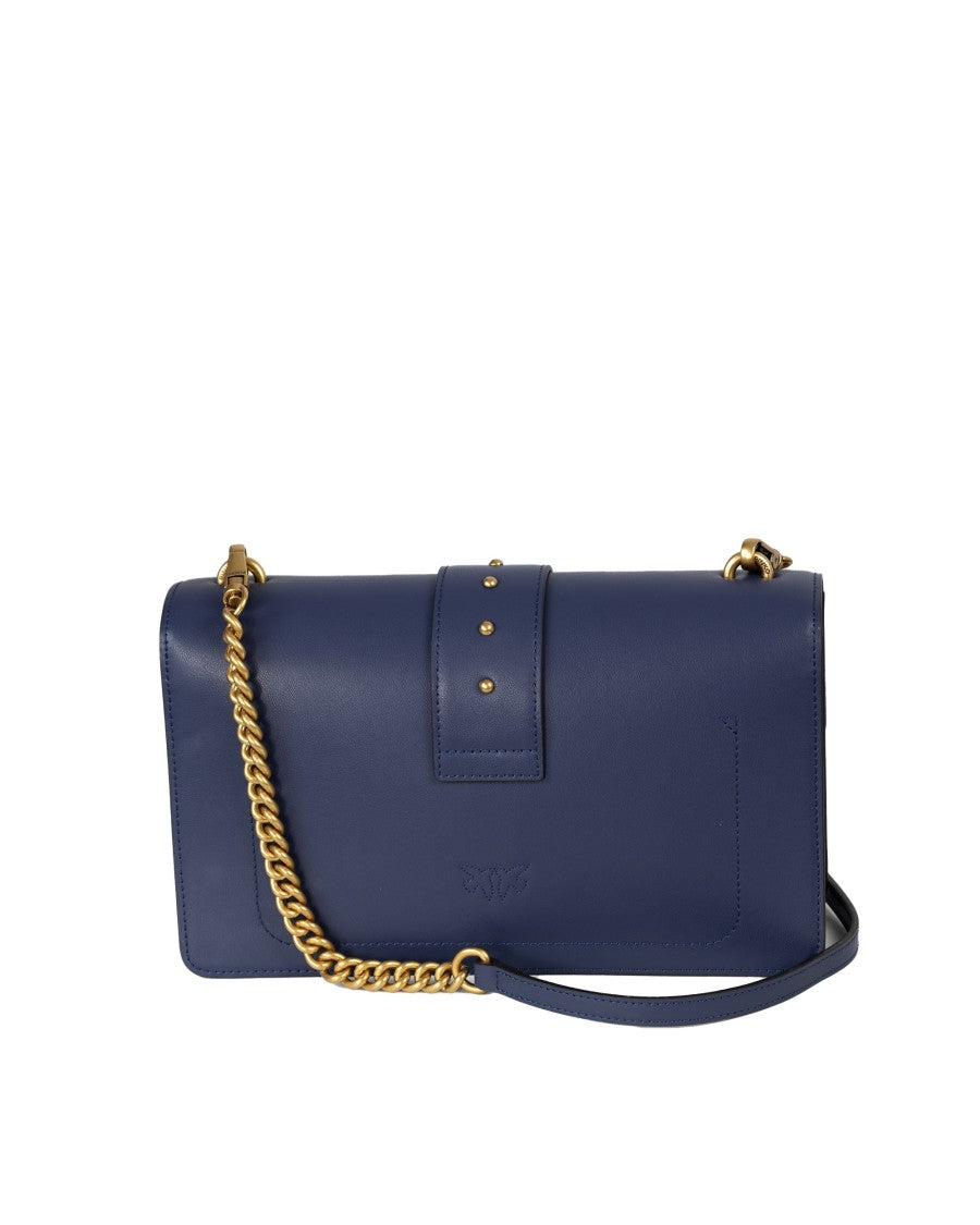 Pinko Medium Love Bag Blue Crossbody Bag