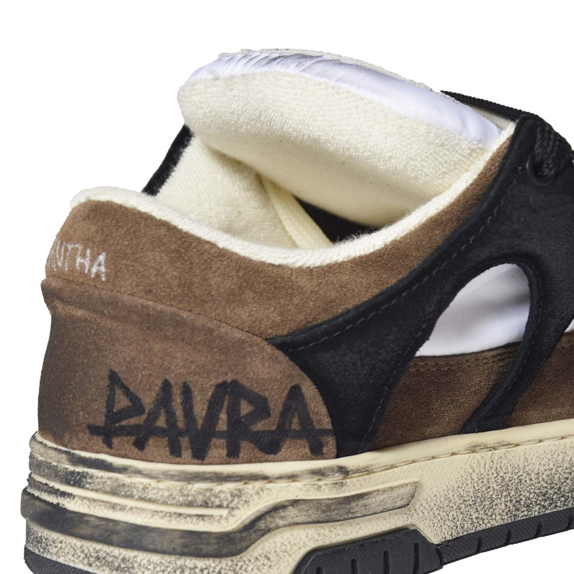 Santha Sneakers In Suede Leather Brown And White Danilo Paura