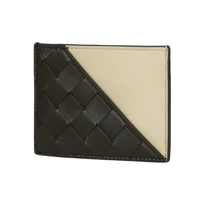 Bottega Veneta Two-Tone Leather Wallet With Woven Detail