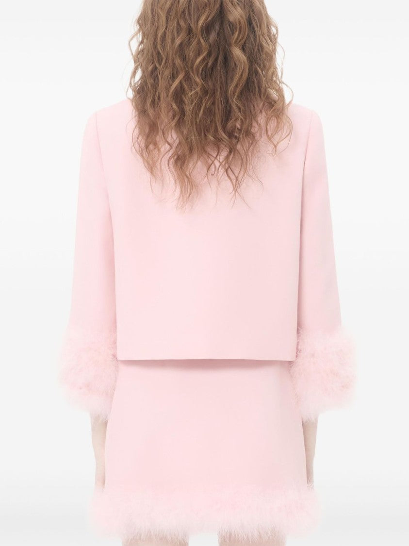 Valentino Garavani Cropped Jacket With Rounded Collar