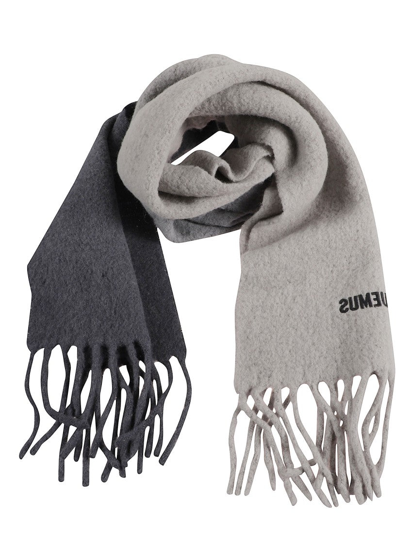 Jacquemus Two-Tone Gray Alpaca Scarf