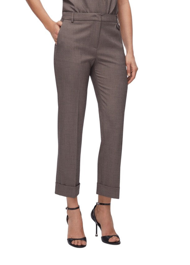 Liu Jo Straight Leg Trousers With Cuffed Hem