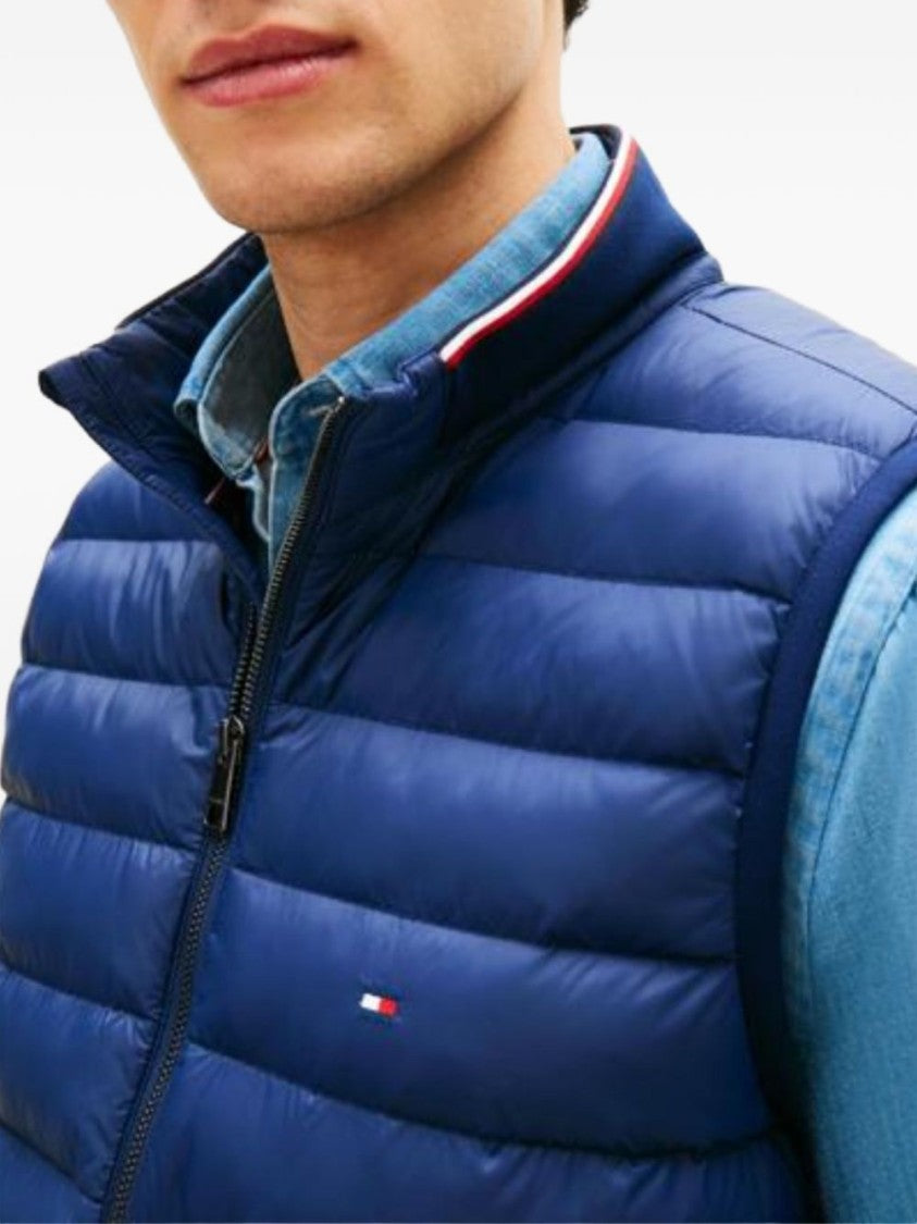 Tommy Hilfiger Blue Padded Quilted Cotton Vest