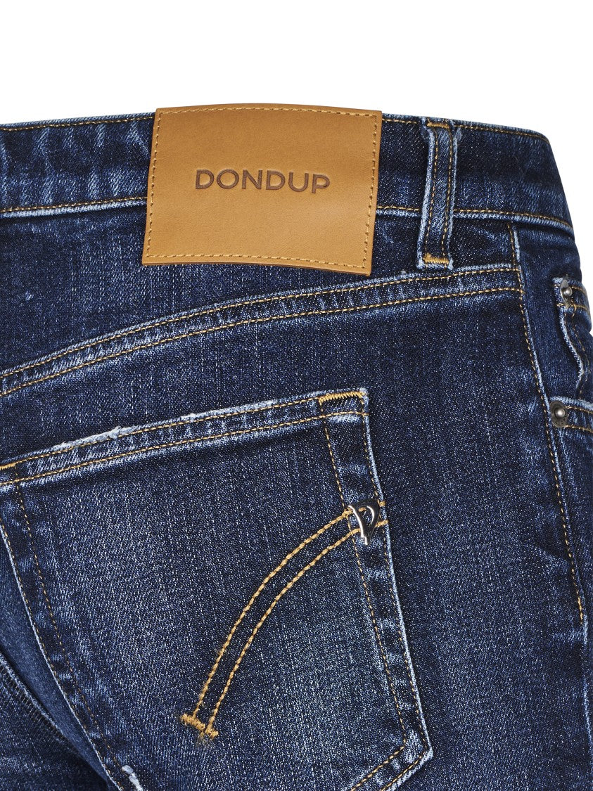 Dondup Slim Fit Denim Trousers With Distressed Detailing