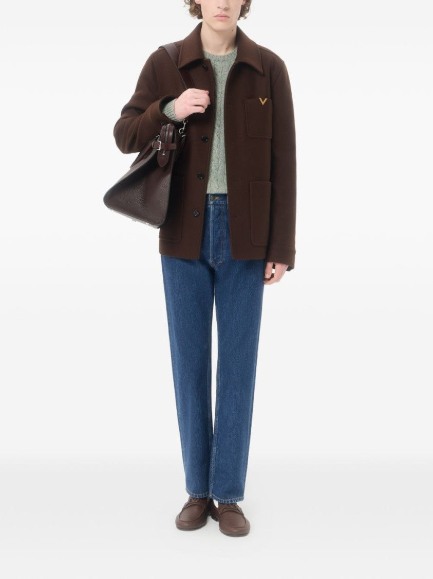 Valentino Garavani Textured Cable-Knit Crew Neck Sweater