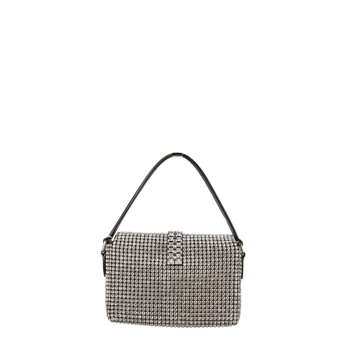 Self-Portrait Rhinestone Chainmail Micro Bag