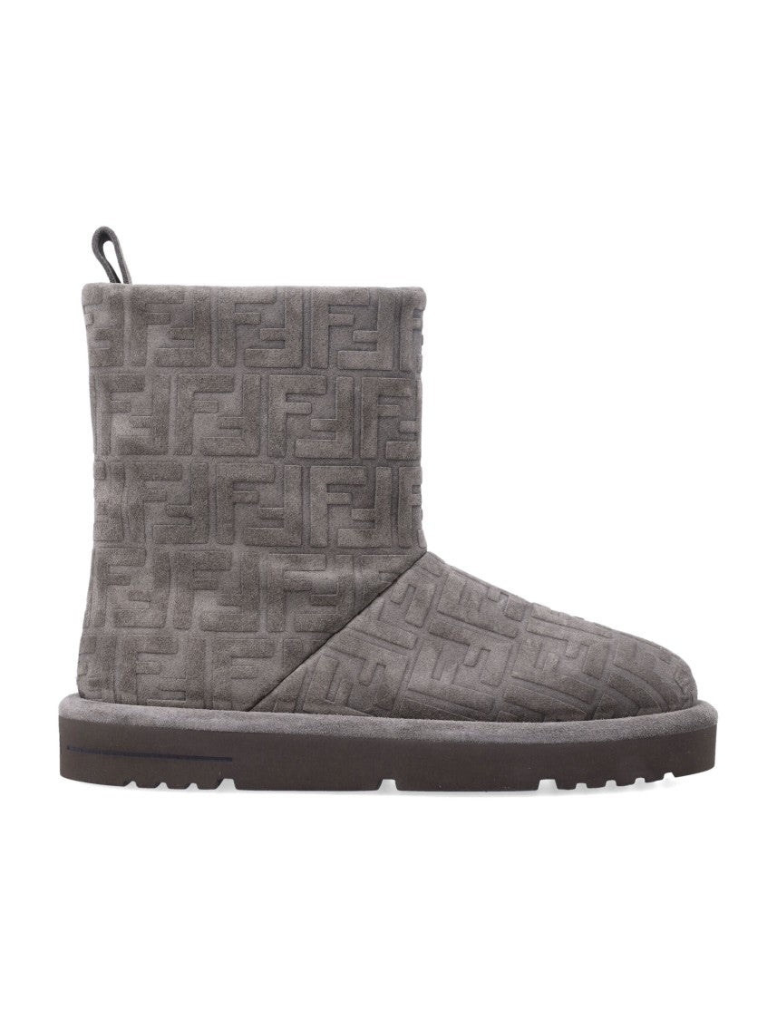 Fendi Après Chic Ff Embossed Suede Boots