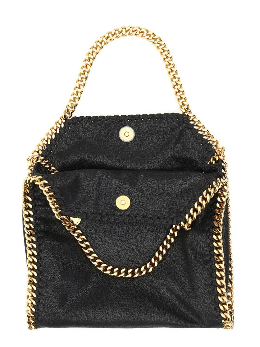 Stella Mccartney Black Vegan Leather Mini Falabella Handbag