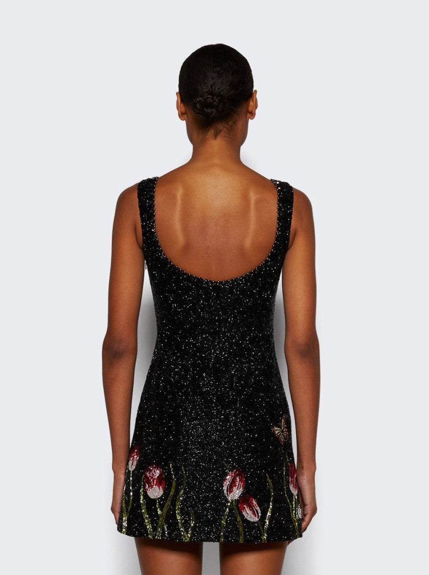 Clio Peppiatt Tulip Dress Black