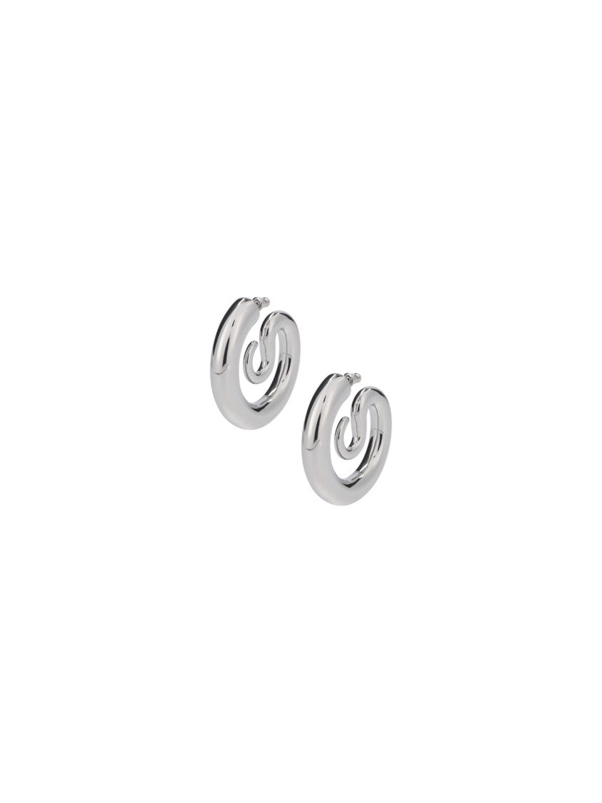 Panconesi Silver Serpent Spiral Earrings